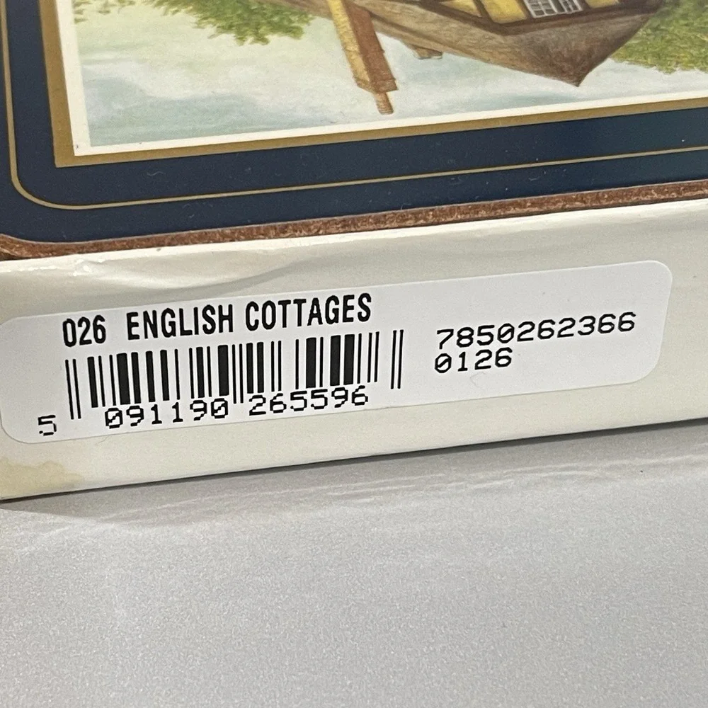 Vintage Pimpernel English Cottages Coaster Set of 6 Cork Backed Made In England
